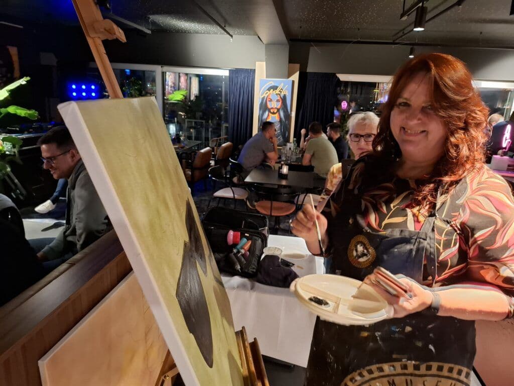 Live Painting met Mia Van der Moolen @Jaz in the City Vienna